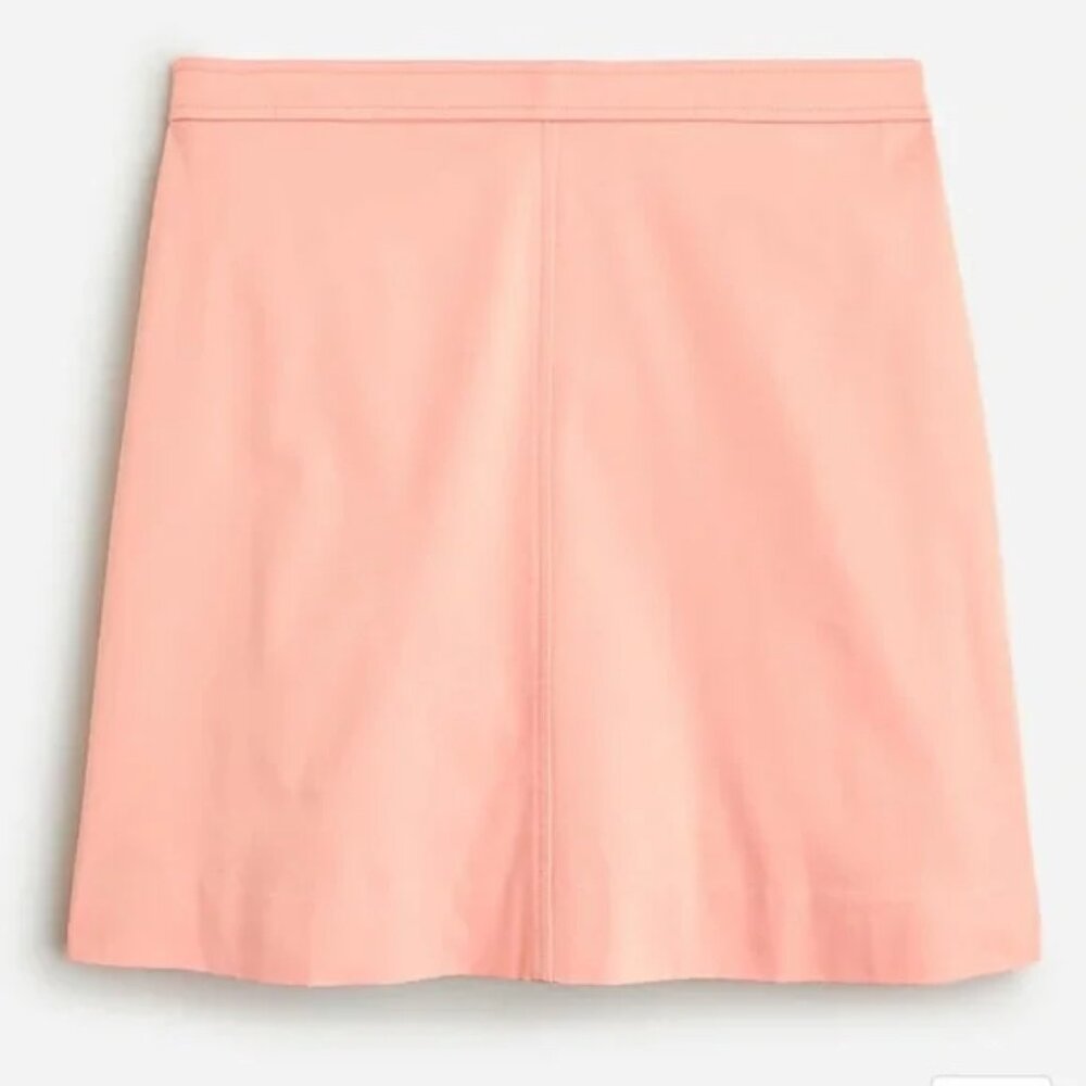 🔥 J. Crew | Peach Natasha Skirt in Stretch Twill Cotton Blend 10 NWT